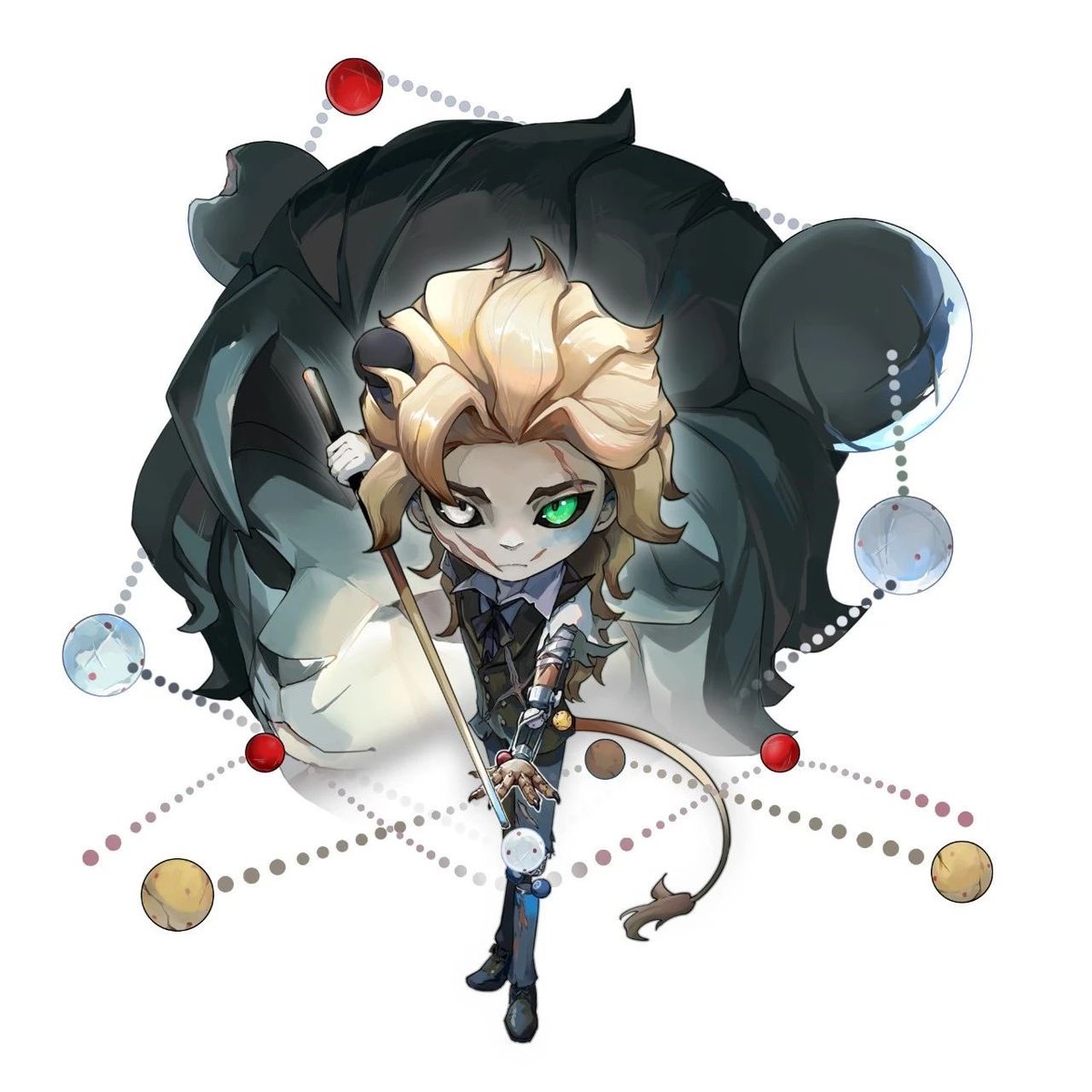 ミニキャライラスト】 ▶︎「ビリヤードプレイヤー」 ※8/28〜登場予定