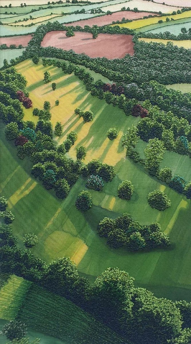 If like me you were amazed by the Landscape art embroideries etc by Alison Holt just look at this one. 
Stunning piece.  I feel overwhelmed by her talent.