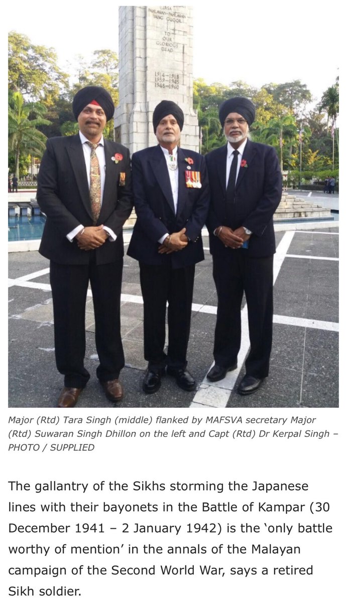 MalayaSingapore's tweet photo. @HistoryBowsh Not just #Burma, the #Sikhs fought bravely against the #IJA in desperate fighting in #Malaya during the #MalayanCampaign, in battle after battle even when the odds were against them 🙏
I always go back to #GreenRidge #Kampar where they fought above the sense of duty
#VJDay80 https://t.co/2FtTbQj8NL