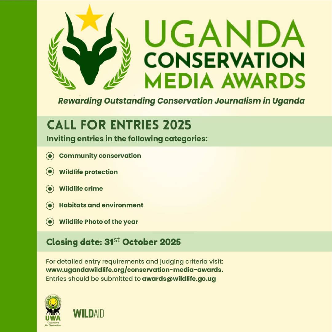 Uganda Wildlife Authority (@ugwildlife) on Twitter photo We are pleased to announce the call for entries for the 3rd edition of the Uganda Conservation Media Awards. Please visit ugandawildlife.org/conservation-m… for detailed entry submission procedures and the entry submission form. Entries should be submitted to awards@wildlife.go.ug. We are pleased to announce the call for entries for the 3rd edition of the Uganda Conservation Media Awards. Please visit ugandawildlife.org/conservation-m… for detailed entry submission procedures and the entry submission form. Entries should be submitted to awards@wildlife.go.ug.