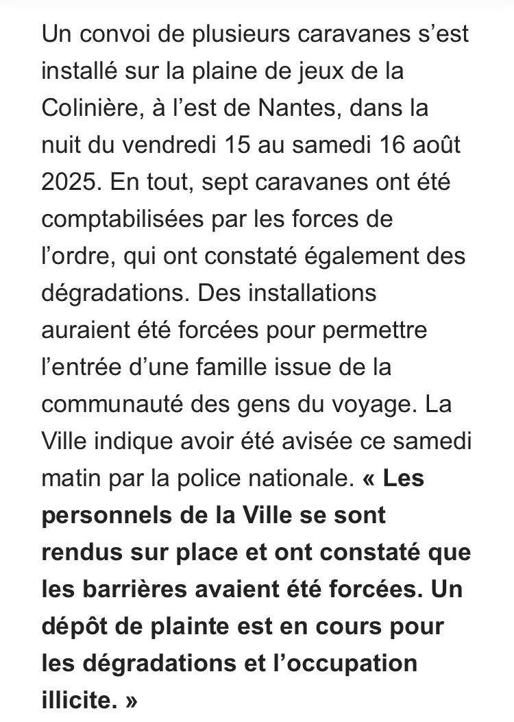Installations illicites : après l’arnaque à Doulon-Gohards c’est maintenant à la Coliniere ! 
Notre quartier de Doulon n’est pas la variable d’ajustement des manquement de la métropole <a href="/NantesMetropole/">Nantes Métropole</a> en matière d’aires d accueils. Ça commence à suffir ! 
Et comment faire
