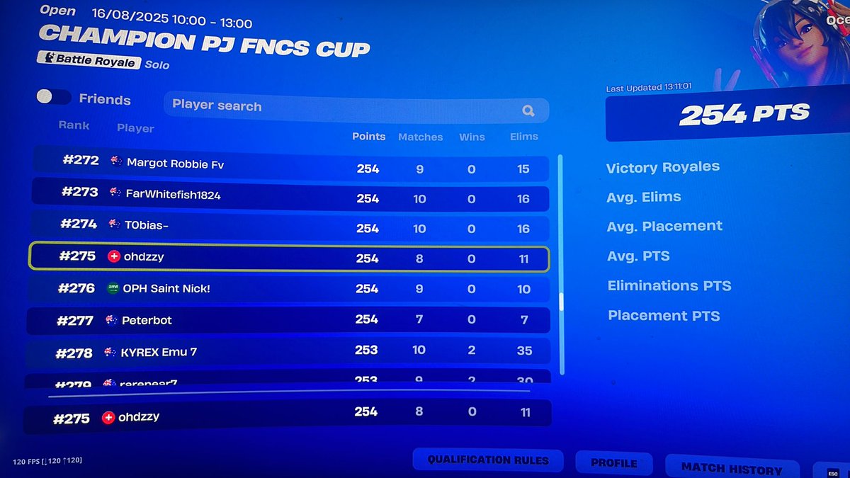 dzzytv's tweet photo. Almost got the skin in OCE 🤦‍♂️ #275 playing 240 ping https://t.co/NglG8IRRrV