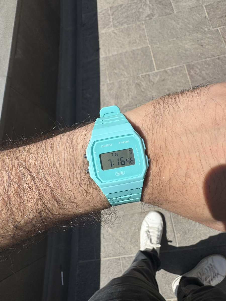 Uzun süredir yeni saat almadığım için(2 hafta) görüp beğenince bu Casio’yu aldım.

Renk 10/10. Fiyatı 1000 tl’nin altında. İleride çocuğumuza bırakırız