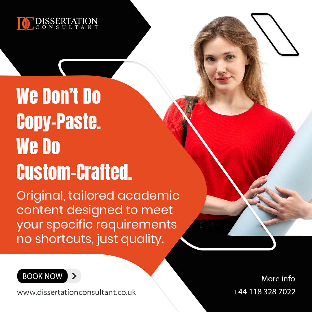 Dissertation Consultant (@dissertation016) on Twitter photo Get 100% original, custom-crafted academic work tailored to your needs, built on quality, and free from shortcuts.
Website: dissertationconsultant.co.uk
Email: info@dissertationconsultant.co.uk
#customcraftedcontent #OriginalWorkOnly #AcademicExcellence #PlagiarismFree Get 100% original, custom-crafted academic work tailored to your needs, built on quality, and free from shortcuts.
Website: dissertationconsultant.co.uk
Email: info@dissertationconsultant.co.uk
#customcraftedcontent #OriginalWorkOnly #AcademicExcellence #PlagiarismFree