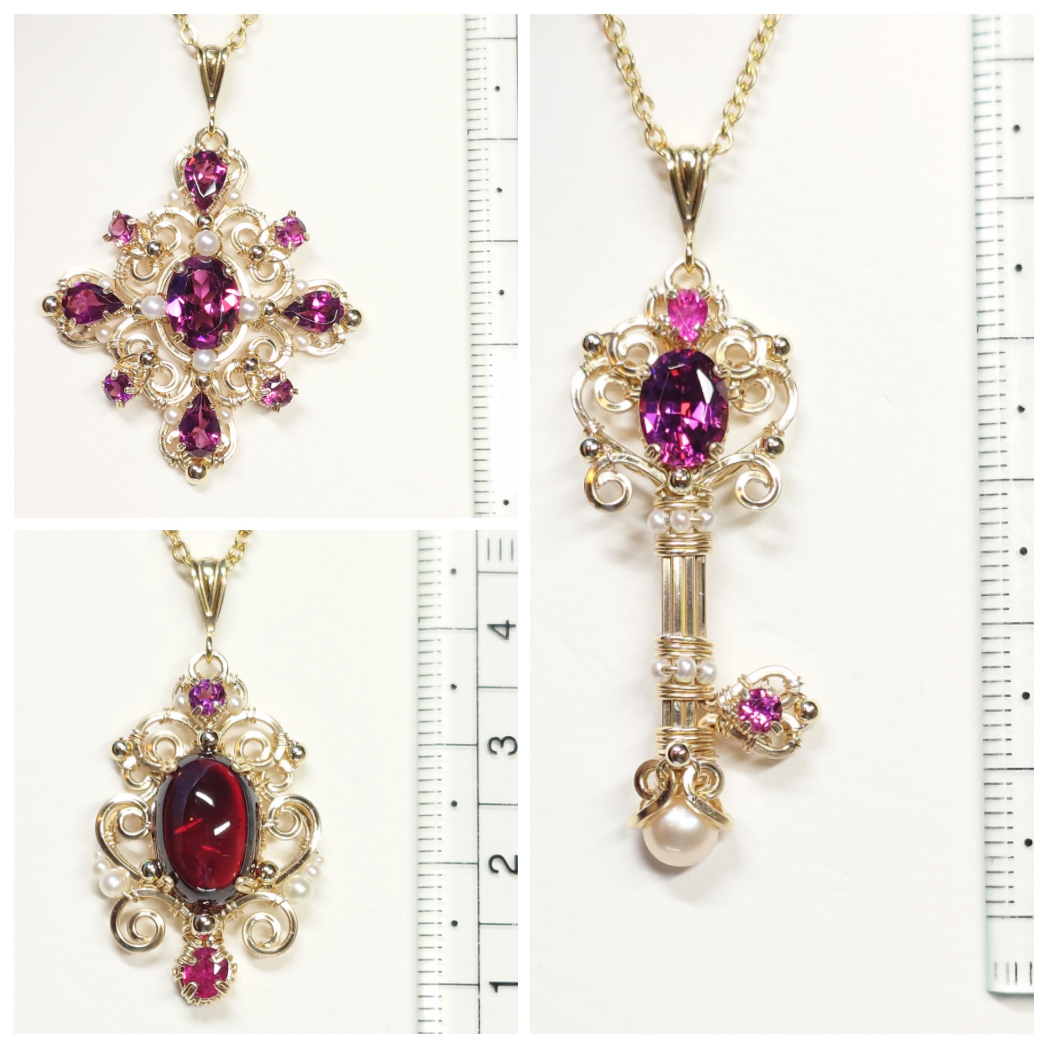 タラちゃん様2点専用ページです♪14kgf ワイヤーリング ガーネットトパーズ タラちゃん様2点専用ページです♪14kgf ワイヤーリング