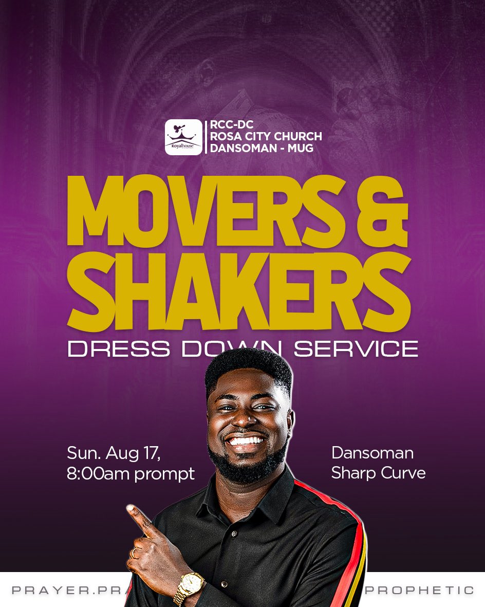 rcc_dc's tweet photo. π Dress Down Sunday is here! π
Pull up this Sunday at 8:00 AM sharp at Rosa City Church β Dansoman (Sharp Curve).
Come chill, comfy, and ready for joyful vibes, powerful worship & Godβs presence! π₯ππ½
π€ Come as you are, leave refreshed! π€ #rccdc #fyp #trendingnow #explorar https://t.co/h4z9tM8HFW