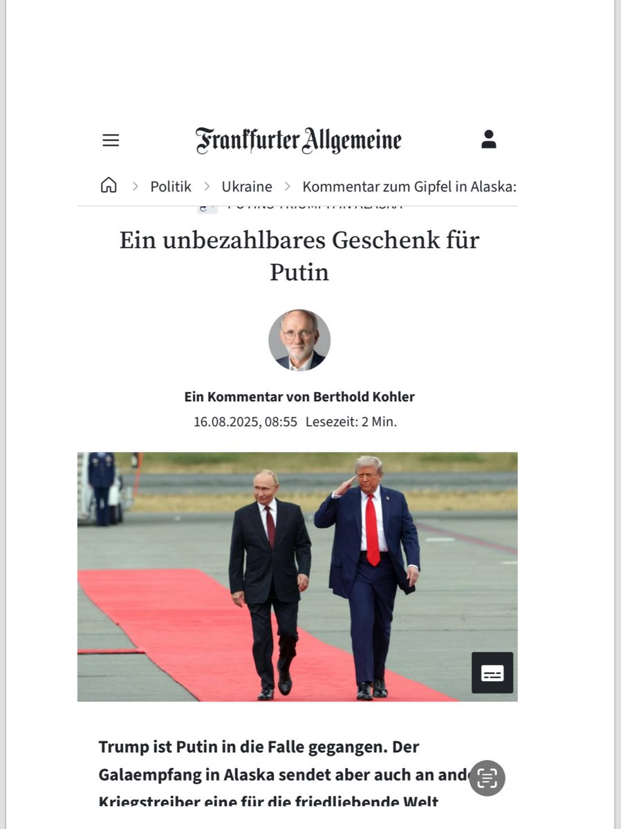 Arno Gottschalk (@arnogottschalk) on Twitter photo Berthold Kohler weiß nichts, aber auch gar nichts, was genau bei dem Treffen besprochen und womöglich vereinbart wurde. Aber zum Schlechtreden reicht das heutzutage im Politikteil der <a href="/FAZ_Politik/">FAZ Politik</a> allemal. Berthold Kohler weiß nichts, aber auch gar nichts, was genau bei dem Treffen besprochen und womöglich vereinbart wurde. Aber zum Schlechtreden reicht das heutzutage im Politikteil der <a href="/FAZ_Politik/">FAZ Politik</a> allemal.