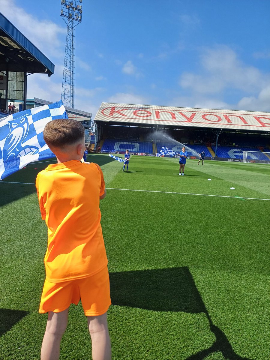 OfficialOACT's tweet photo. From Royton &amp; Crompton to Boundary Park.

This afternoon we welcome 8 participants from our summer soccer school who will be our flagbearers today.

In the words of one young person:

"This is absolutely unbelievable".

#OACT | #OAFC https://t.co/H9PhmR1VoA