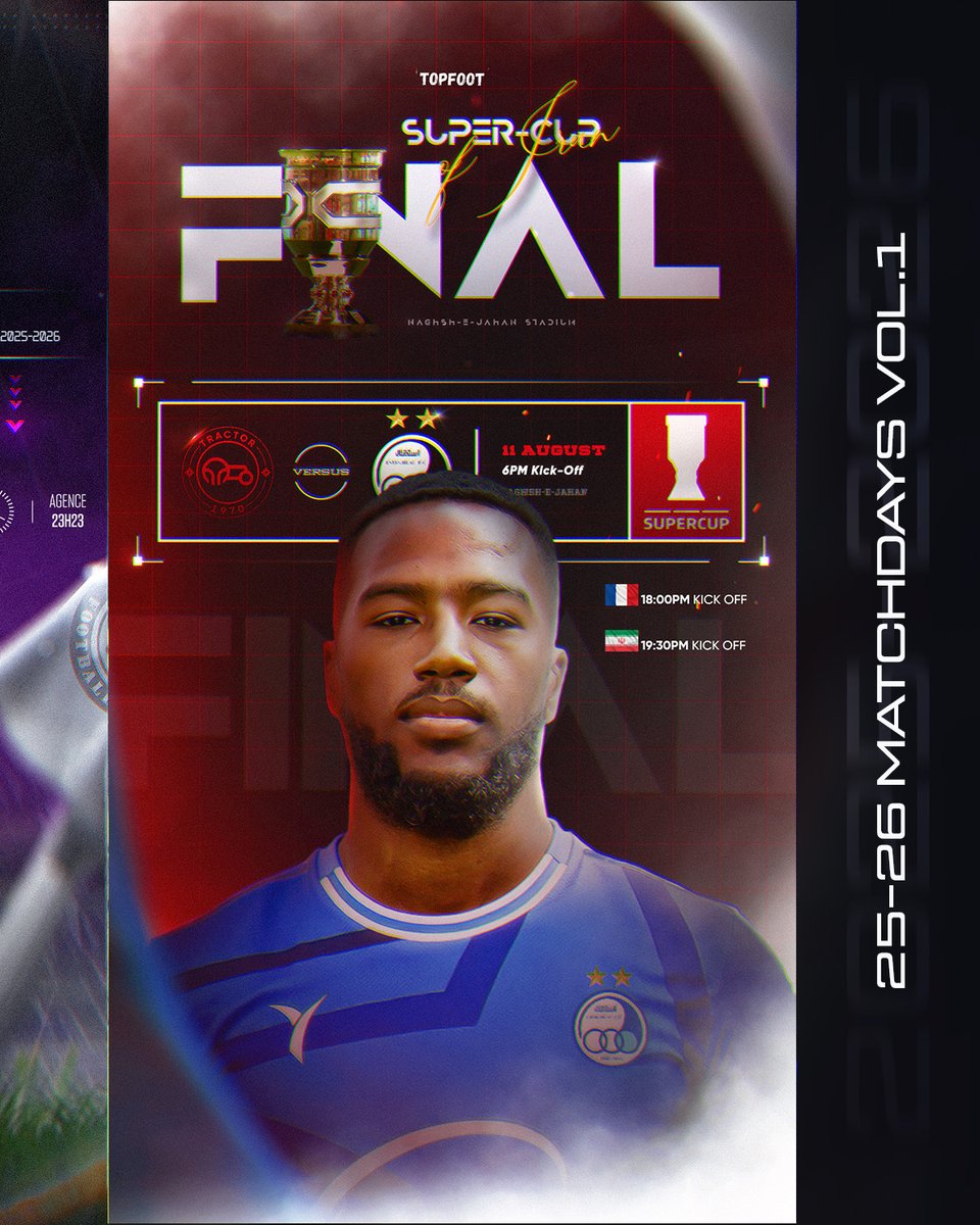 ViincenzVisual's tweet photo. Official Matchday designs | szn 2025-2026 :: Vol. 01 💫
Interested in my designs? Dm me.
:: #matchday #matchdaydesign #gameday #gamedaydesign #football #soccer #sports #sportsdesign #poster #posterdesign #photoshop #graphicdesign #smsports https://t.co/eS5lSO1MeU