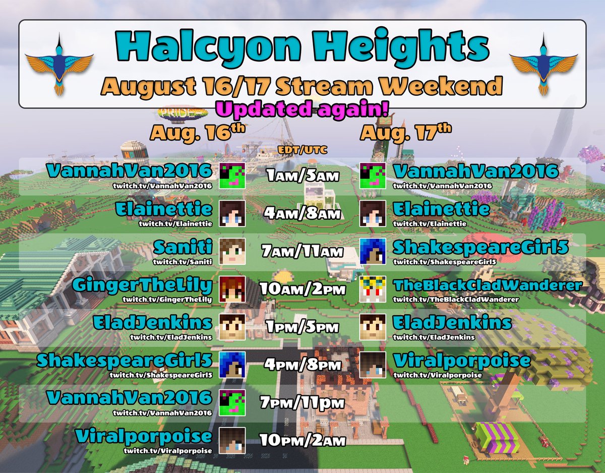 I will be going live in a little over 2 hours as part of the Halcyon Heights stream weekend!  Come along and join the fun at Twitch.tv/GingerTheLily!