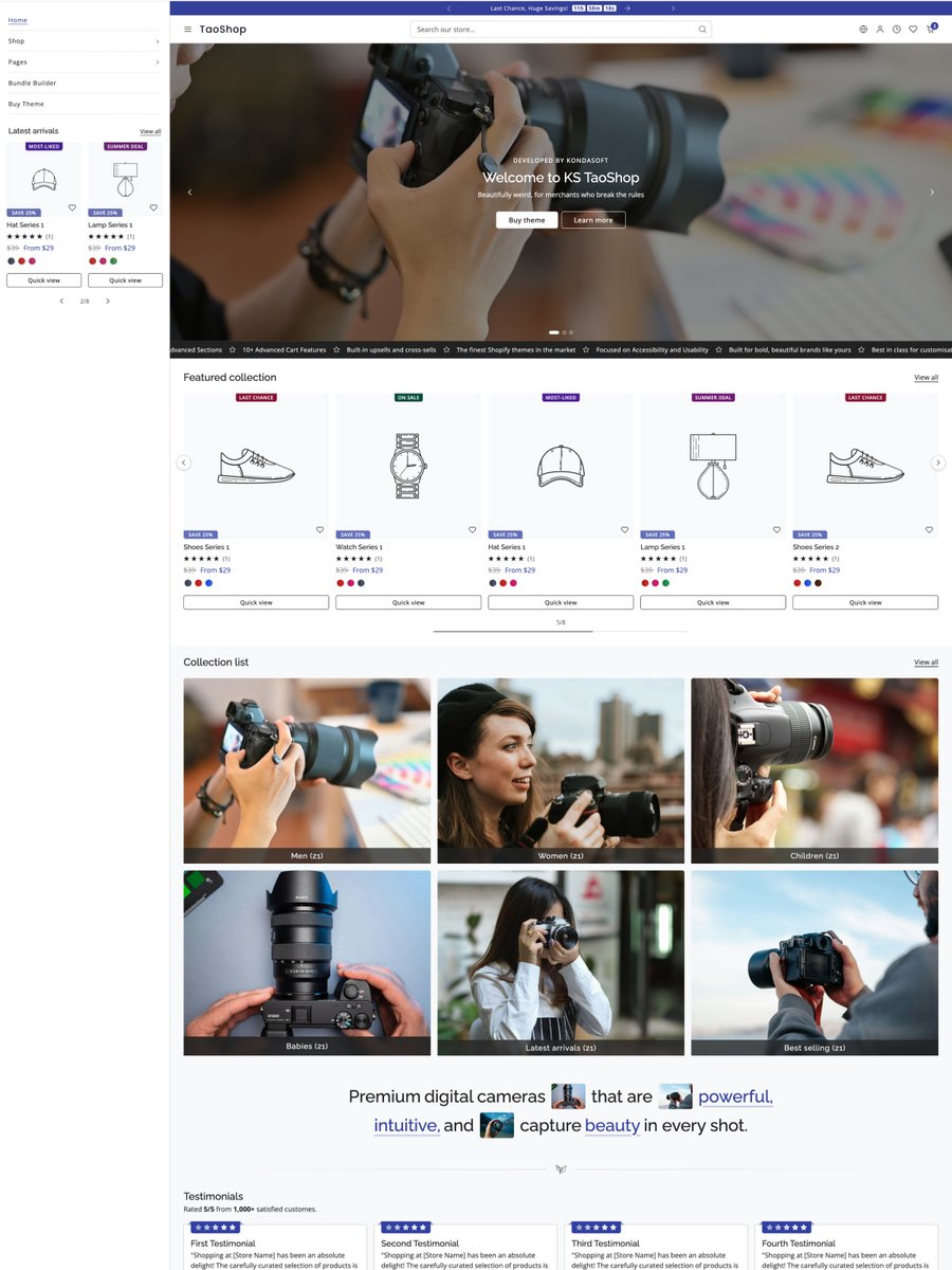 kondasoftdev's tweet image. KS TaoShop - Beautifully weird, for merchants who break the rules 

Learn more
kondasoft.com/products/ks-ta…

View demo
ks-taoshop.myshopify.com

#shopify #theme #ecommerce