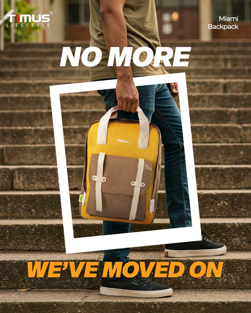 TimusLifestyle's tweet image. You live, you learn… and you stop letting your bag bully you.

#YouLiveYouLearn #UpgradeWithTimus #MiamiBackpack #BagGoals #SmartTravelStyle #PackSmart #TravelWithEase #TimusLifestyle #BackpackUpgrade #NoMoreBagProblems #StyleMeetsComfort #TravelInStyle