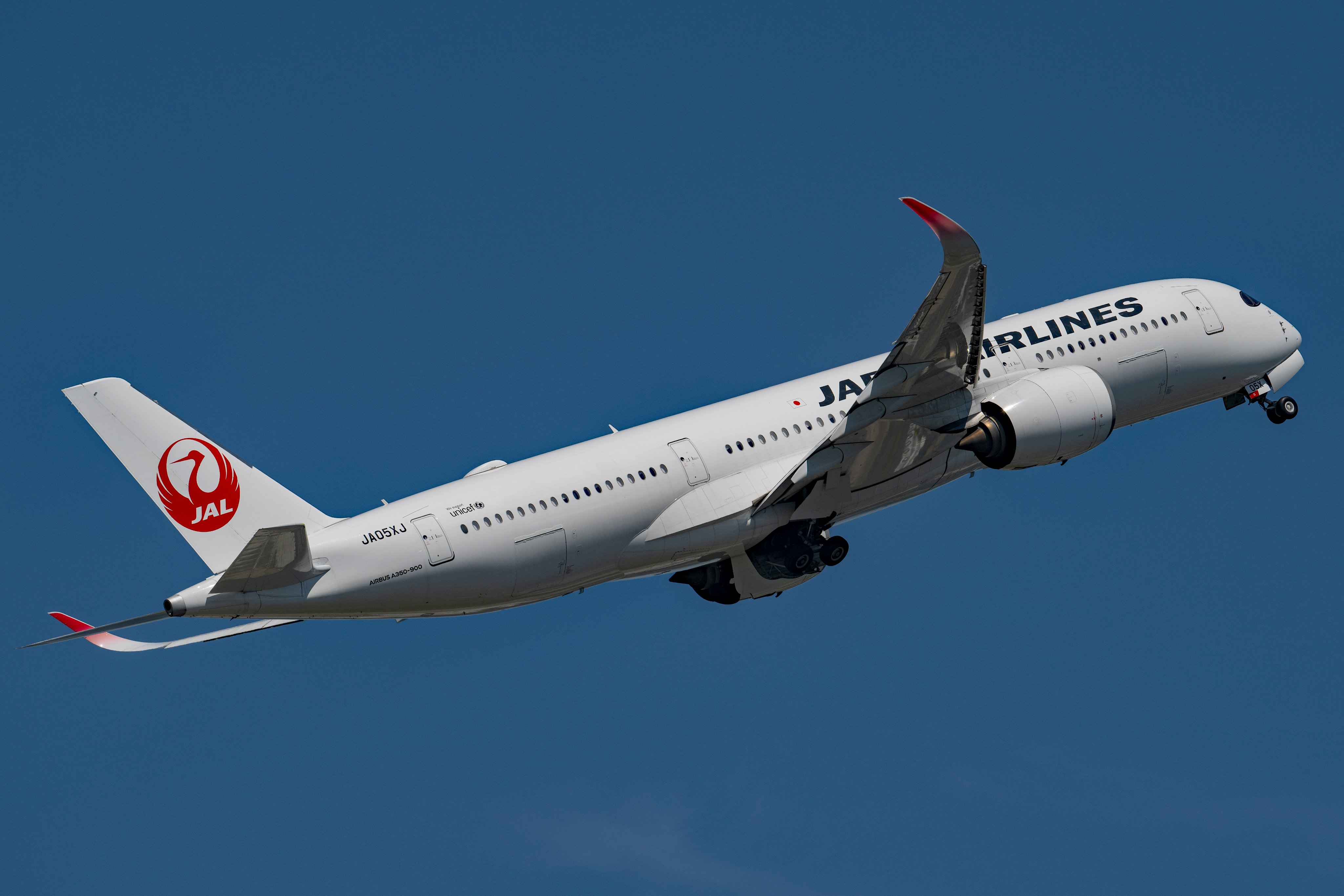 1/2 着 エアバス A350 JALUX エアバス A350-900 JAL 日本航空 2号機(黒色A350ロゴ