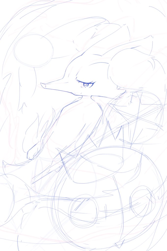 テールナー描いてるー