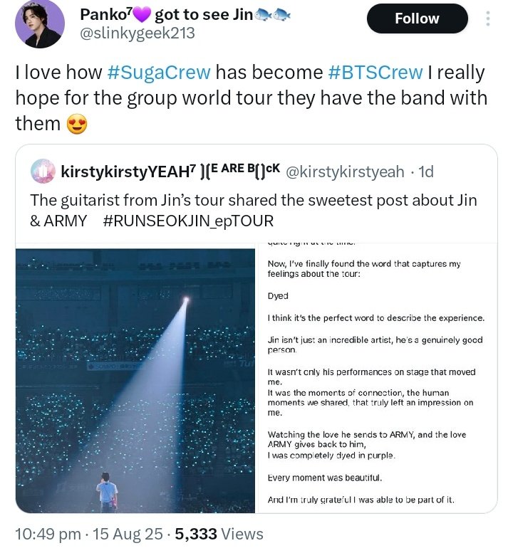 cleolizzy11's tweet photo. these little 7 😆🤣 #SugaCrew are different members,just 2 continue with #JinCrew, they're also not #BTSCrew, someday these pro musicians will work with others artists like they did before,they will form another crew.. https://t.co/3fRd1tvFlZ