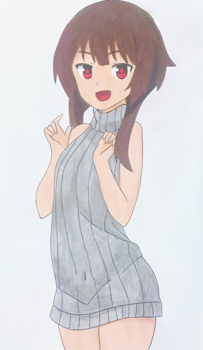 Megumin in her virgin killer sweater 

#fanart #konosubarashiisekai #megum