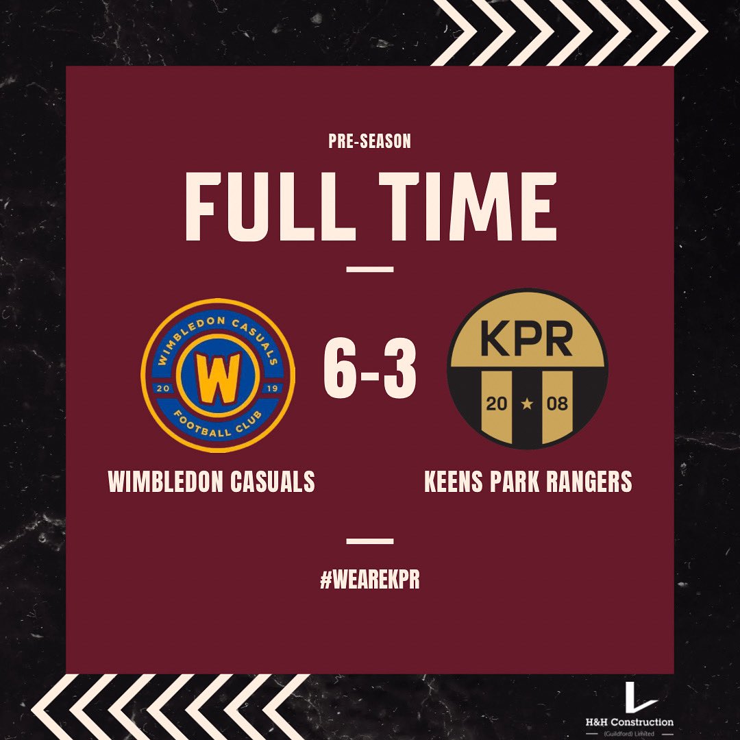 Keens Park Rangers FC (@keensparkfc) on Twitter photo Another good run out for the lads, tough opposition only helps prepare us even more for the season. See you in the league campaign <a href="/wimbledoncasual/">Wimbledon Casuals FC</a>
#WeAreKPR Another good run out for the lads, tough opposition only helps prepare us even more for the season. See you in the league campaign <a href="/wimbledoncasual/">Wimbledon Casuals FC</a>
#WeAreKPR