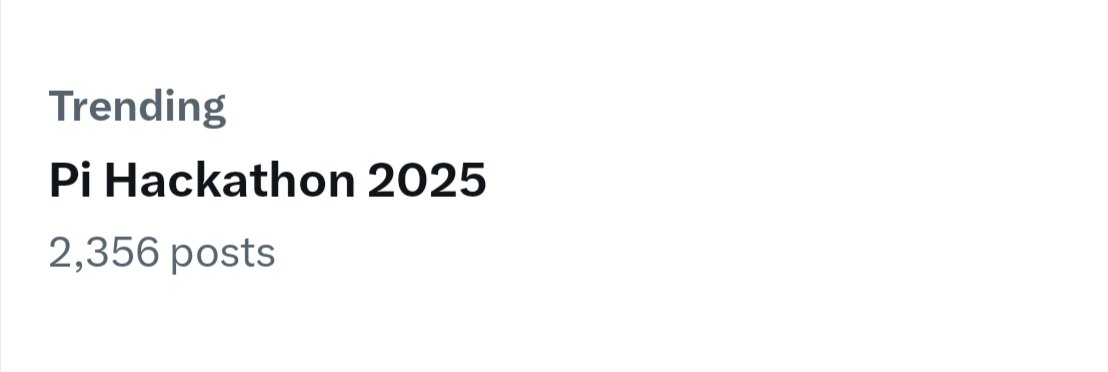 PiNews360's tweet image. Trending 🔥

We are Officially Started 📈
#PiNetwork #pihackathon2025 #PiHackathon #Pioneers