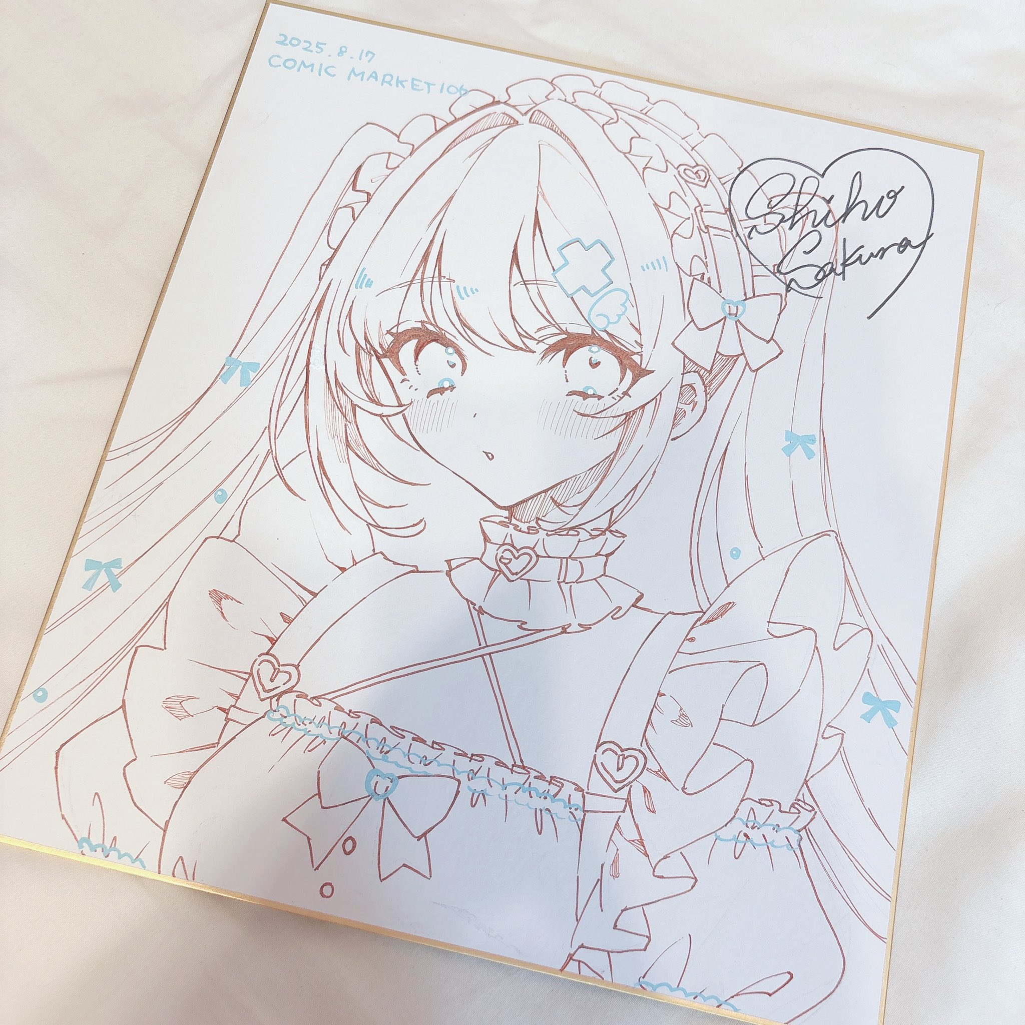 山下クロヲ　色紙　コミックマーケット105 限定　直筆　描き下ろし　河合一夏 コミックマーケット105特設サイト | クリップスタジオ