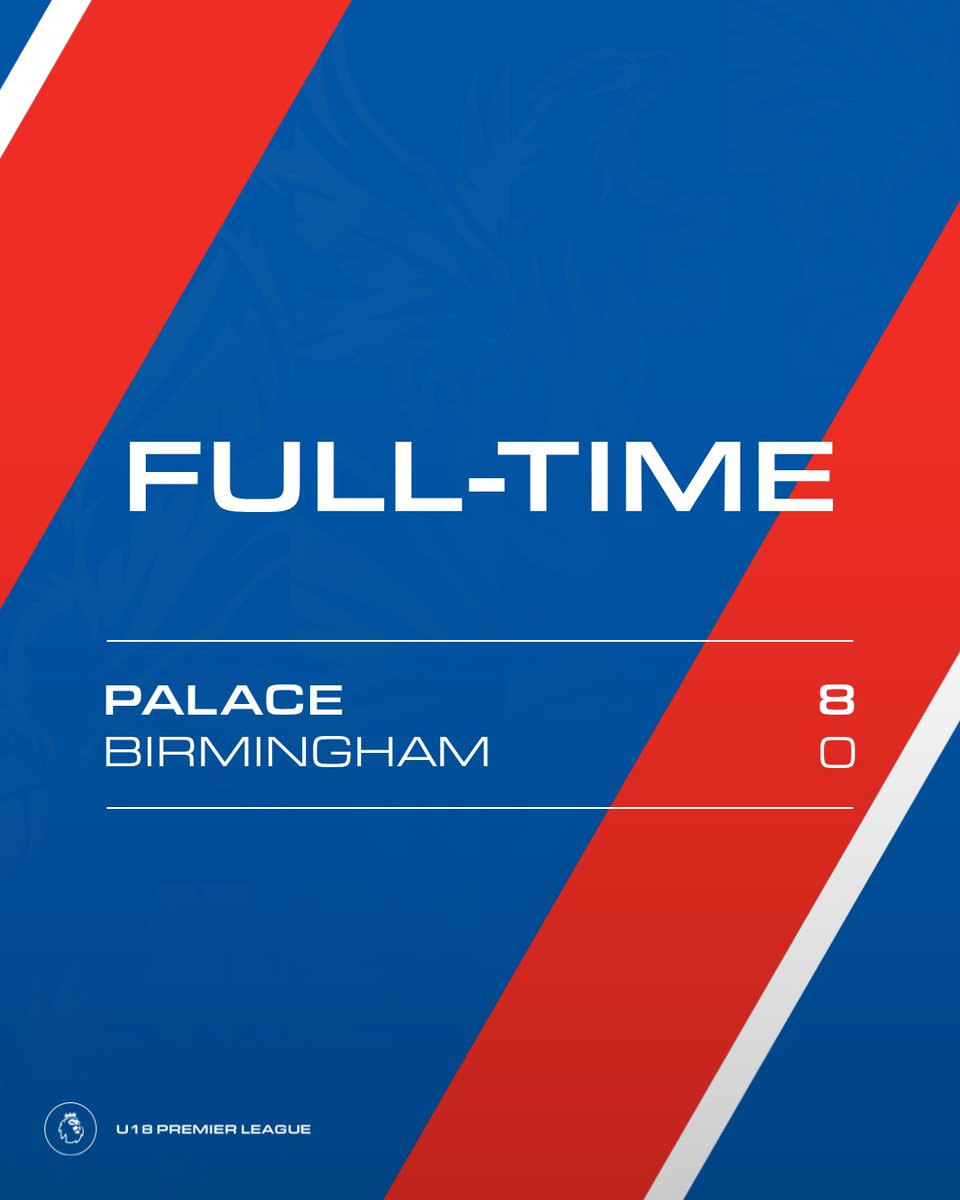 Simply outstanding. 

Our U18’s open their Premier League campaign with an 8-0 win over Birmingham 👏

#CPFC