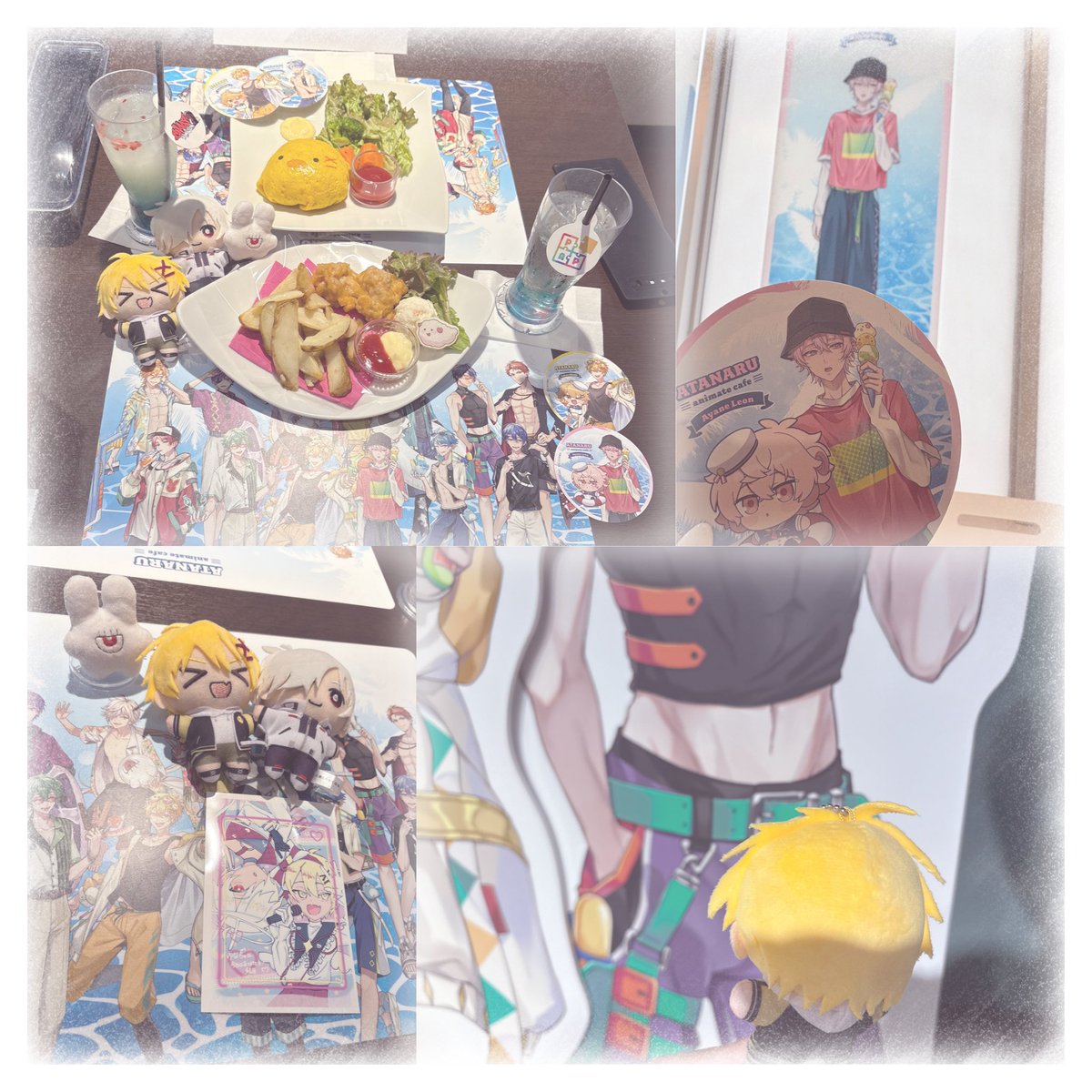 yunacha24's tweet photo. 3回目！結目さんと〜( ̳- ·̫ - ̳ˆ )◞♡急だったのに一緒に行けてHAPPYだしイラスト貰っちゃった〜😭めだまやき㌠可愛いね🍳
今回の席は彩音さんタペの近くだったので、わんぱく食べてきました🍟

 #あたなるアニメイトカフェ https://t.co/v6UNDawXBA