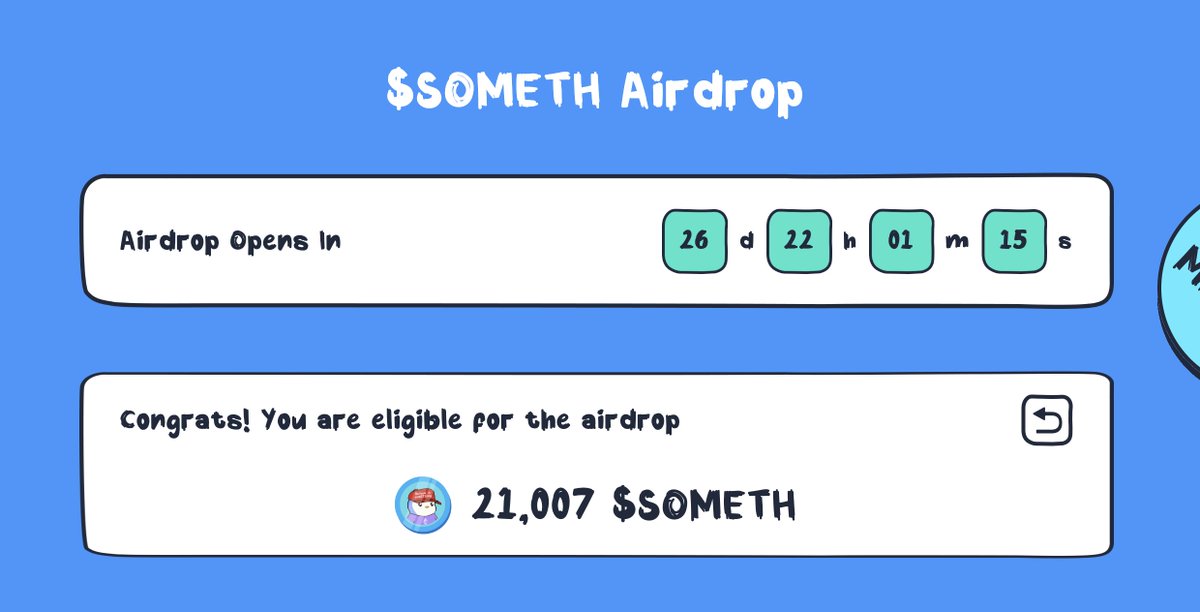 🪂兄弟们！填写钱包查询你是否有 $SOMTH 代币空投！

something.meme/airdrop

不用授权，填写钱包地址就可以，很多活跃钱包都有

还有就是这种项目不要去买币！！！！

买不了一点，咱们只白嫖