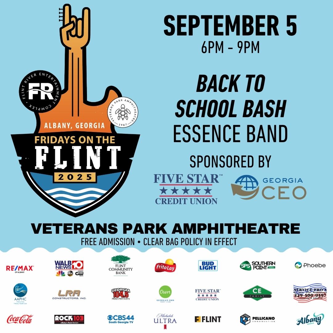 Flint River Entertainment Complex (@flintriverec) on Twitter photo ๐
๐ซ๐ข๐๐๐ฒ๐ฌ ๐จ๐ง ๐ญ๐ก๐ ๐
๐ฅ๐ข๐ง๐ญ returns Friday, September 5, with our theme, สแดแดแด แดแด ๊ฑแดสแดแดส สแด๊ฑส! ๐คฉ
Sponsored by Five Star Credit Union and Georgia CEO.
๐
September 5
โฐ 6 PM - 9 PM
๐ Veterans Park Amphitheatre
๐ถ Planet X and Essence Band ๐
๐ซ๐ข๐๐๐ฒ๐ฌ ๐จ๐ง ๐ญ๐ก๐ ๐
๐ฅ๐ข๐ง๐ญ returns Friday, September 5, with our theme, สแดแดแด แดแด ๊ฑแดสแดแดส สแด๊ฑส! ๐คฉ
Sponsored by Five Star Credit Union and Georgia CEO.
๐
September 5
โฐ 6 PM - 9 PM
๐ Veterans Park Amphitheatre
๐ถ Planet X and Essence Band