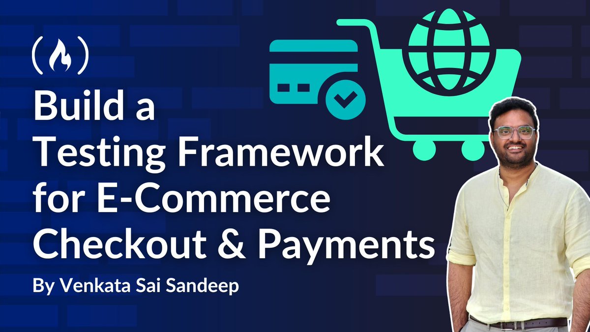 freeCodeCamp's tweet image. If you're building an e-commerce app, you'll want to make sure you test checkout and payment flows.
But this can be tricky to do - so Sandeep wrote this guide to help you learn best practices and techniques.
In it, you'll learn how to build a testing framework that can handle…