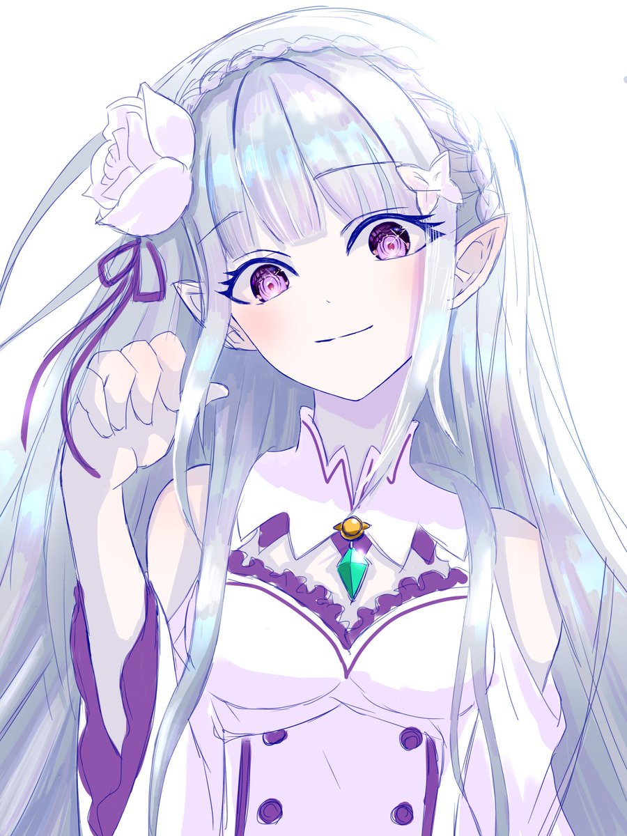 1日空いちゃった😅
「リゼロ」の「エミリア」です

#リゼロ　#エミリア　#絵描きさんと繋がりたい