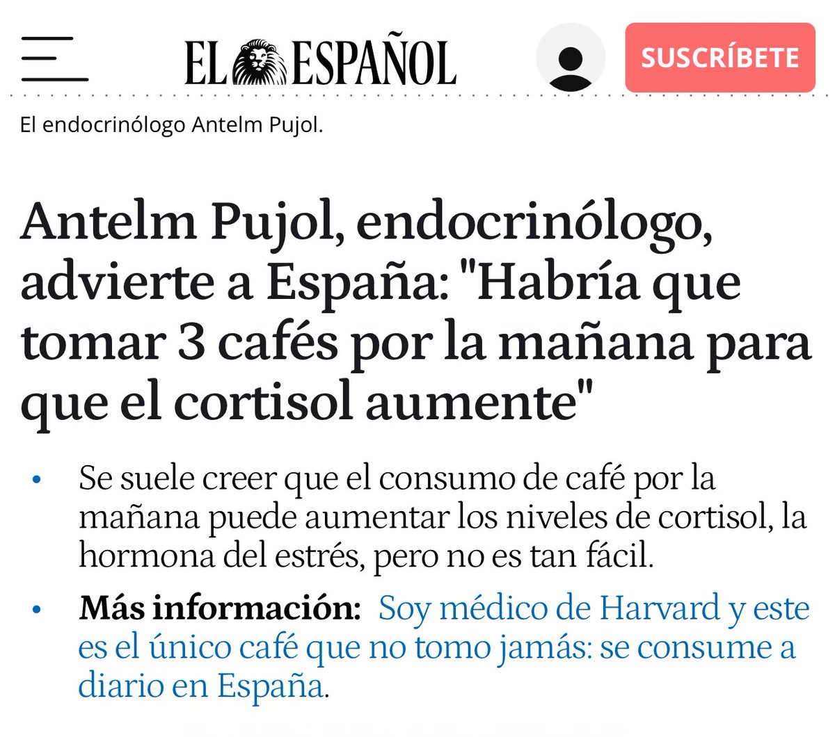 ☕️🚩 Mito viral: “No tomes café justo al despertar porque dispara tu cortisol y desajusta tus hormonas. Lo ideal es esperar 60–90 minutos.”

❌ Esto se repite en redes, pero… la ciencia dice otra cosa.

Hilo 🧵👇🏻