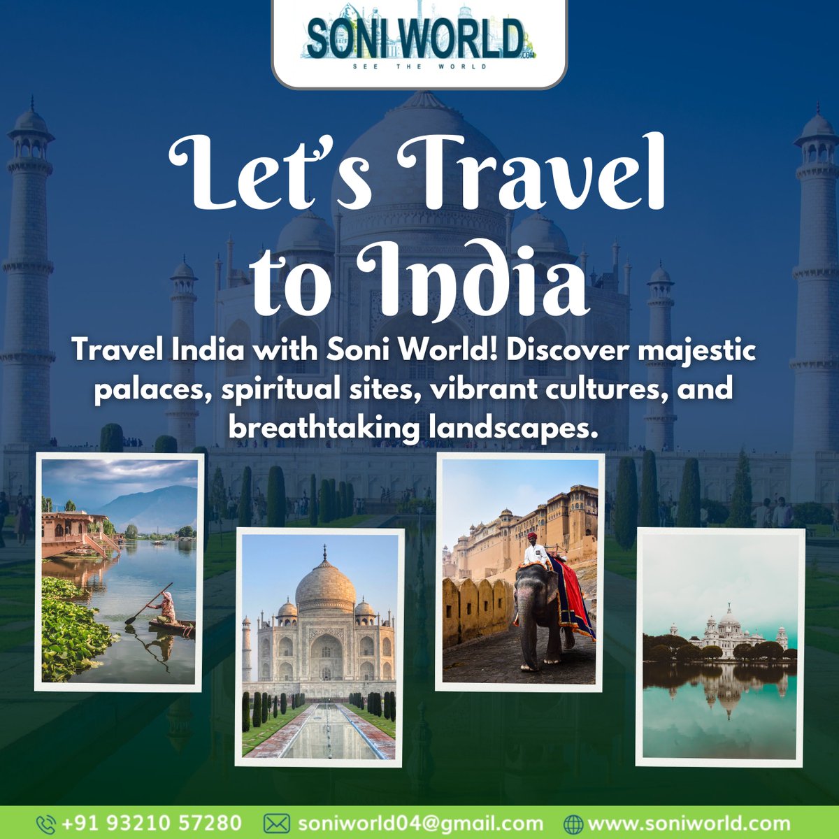 SoniWorld1's tweet photo. 🌍✨ Let’s travel to India with Soni World!
From majestic palaces and timeless monuments to spiritual sites, vibrant cultures, and breathtaking landscapes — India has it all. 🕌🐘🌄
#TravelIndia #IncredibleIndia #SoniWorld #TravelWithUs #IndiaTourism #ExploreIndia #JourneyAwaits https://t.co/79RVk90o9d