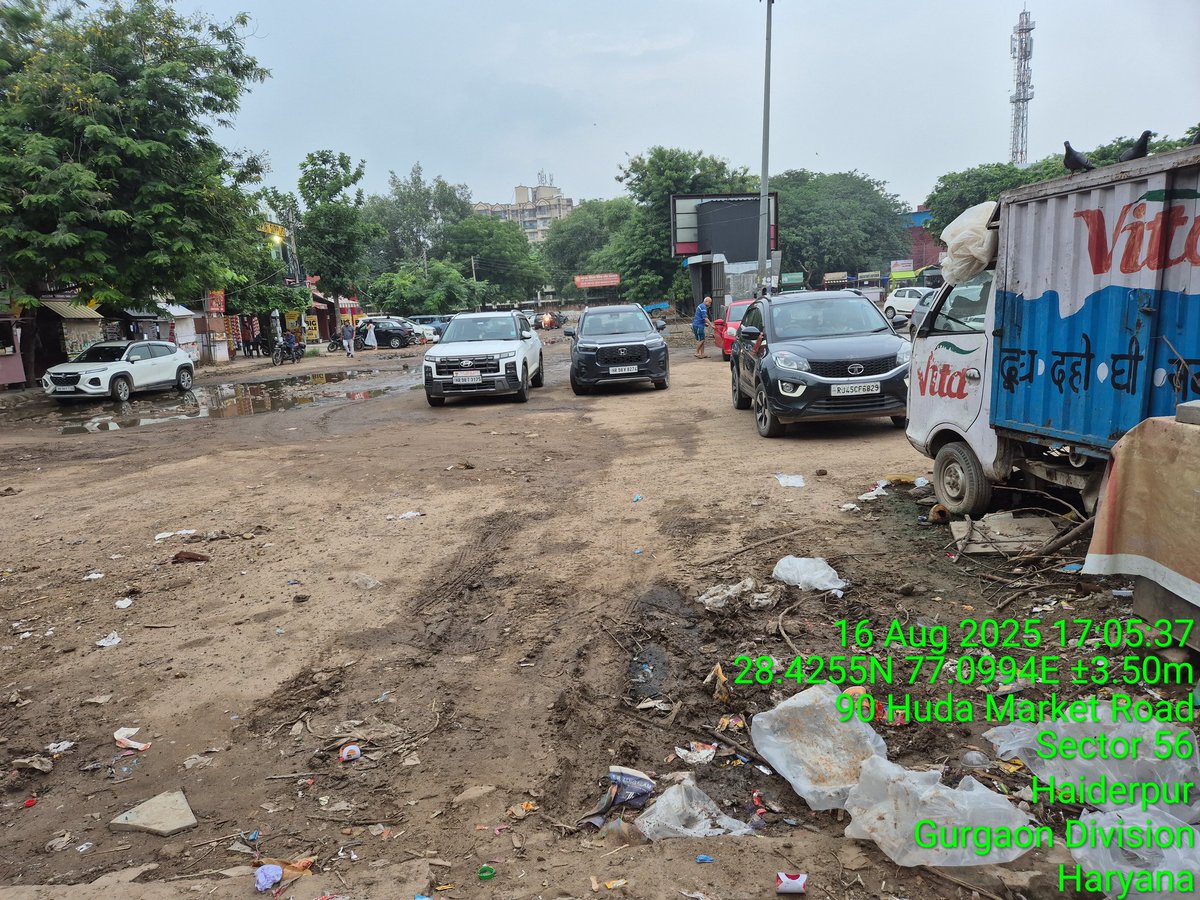 Even animals can't take filth anymore.. they move to better and clean location.. Sector 56 Market..