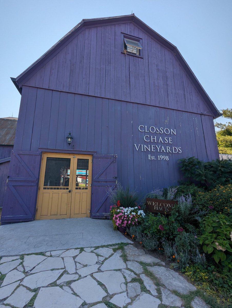 Prince Edward county. Lots of beautiful small vineyards 
The limestone layer and the micro climate is supposed to give a unique taste. 
I couldn't say after the 2nd glass 😜