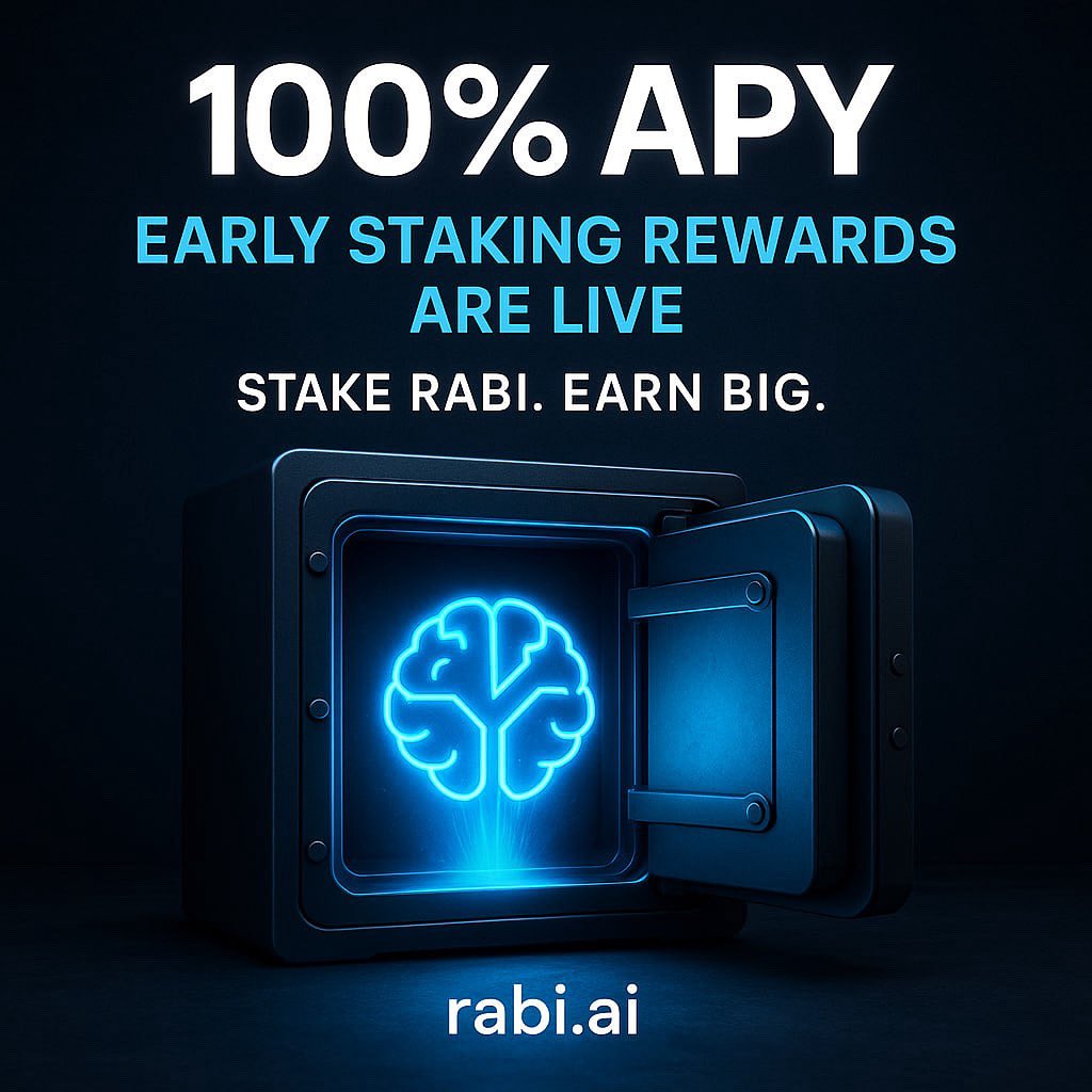 💰 100% APY? Yes, you read that right.
Early stakers of the RABI token are getting massive rewards — because you believed in us first.
Don't just hold, stake and grow your future with RABI.
Join the decentralized AI revolution and earn while doing it.

🧠 Stake today. Build