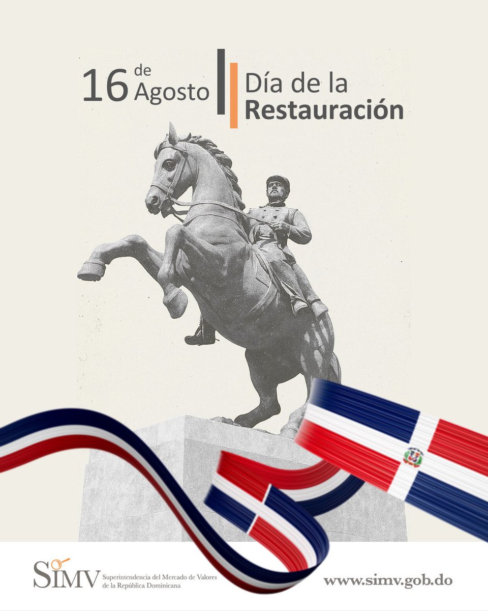 SIMVRDO's tweet image. 📅 Hoy conmemoramos el Día de la Restauración, honrando la valentía y determinación de quienes defendieron nuestra soberanía. 🇩🇴
 
#DíaDeLaRestauración #SIMV #OrgulloDominicano