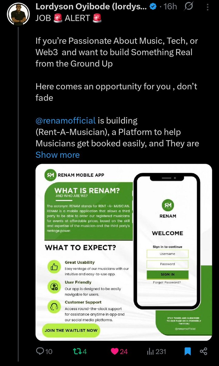Ade_Cilver's tweet photo. $RENAM is loading! Do you want to be part of this revolution ? 

Send a DM to @renamofficial 

@PLordyson Thanks a million https://t.co/mBMLQ6yIsE