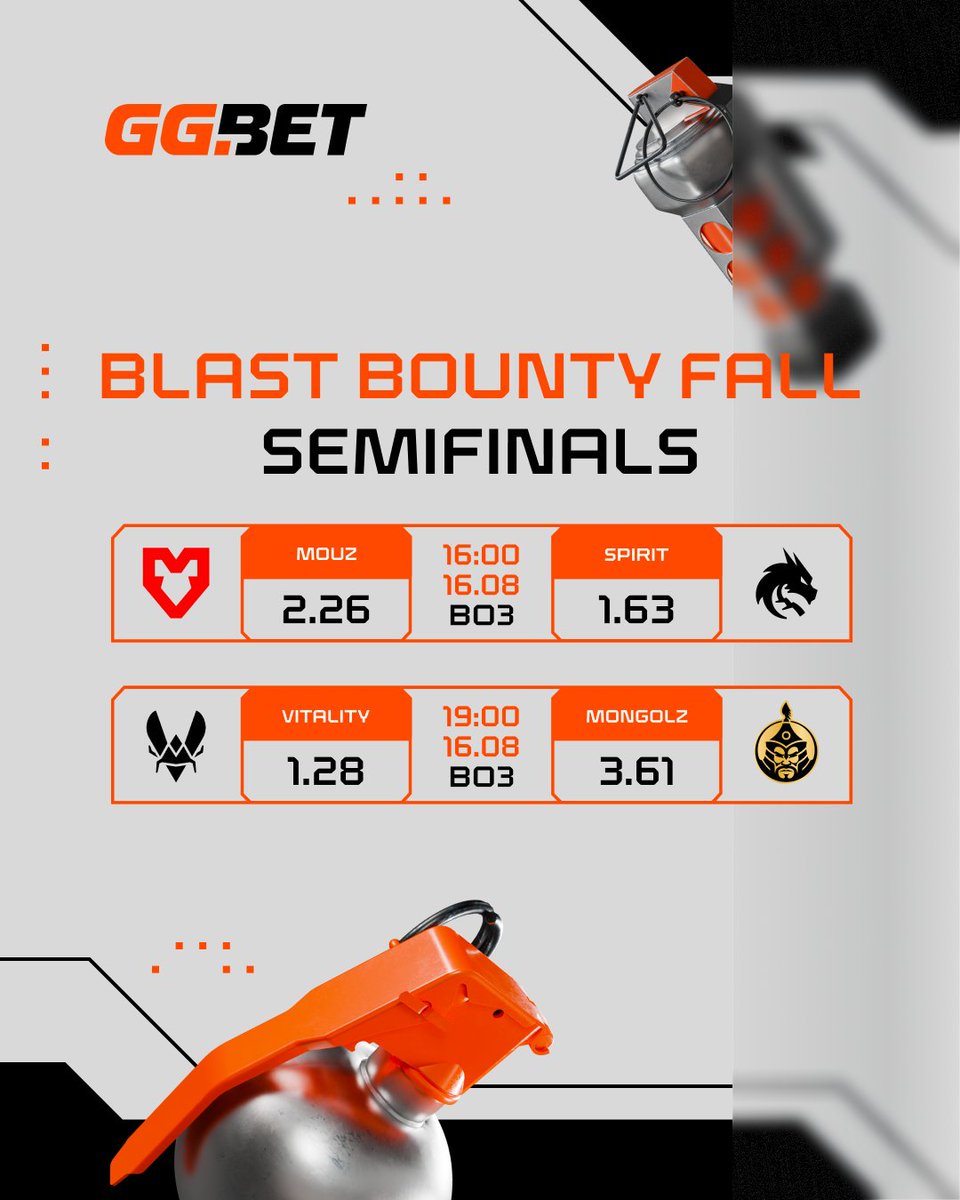 Today we will find out the finalist of BLAST Bounty Fall 2025 🤔

Fun fact — all semi finalists of the tournament occupy the first to fourth places in the HLTV ranking 👍

Choose a match 👉 pxl.to/2o0y6gb