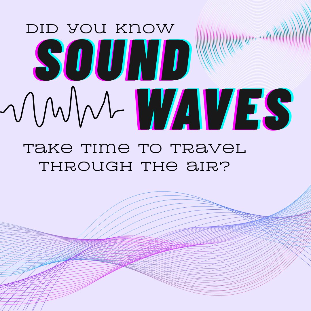 Sound waves, like light waves, take time to travel in the air! That's why when something really loud happens in the distance, there is a delay in hearing it! Just like fireworks or thunder! 🎤🔊🎆🎶

#soundwaves #sound #steameducentres