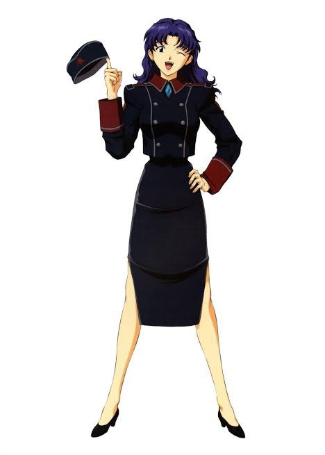 この衣装のミサトさんのエロ漫画描こうかなと画策中 土遁・心中斬首の術で真下から見たい