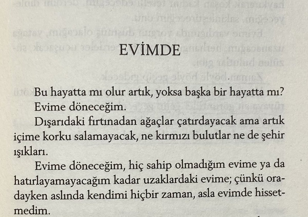 "Evime döneceğim"