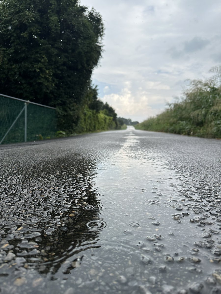 何気ない田舎道。
本日はお墓参りに行ってきました！母のご先祖様のお墓と、父の御先祖様のお墓へ。突然降ったり止んだりの雨☔️で、ずぶ濡れになりながらの道中でした💦