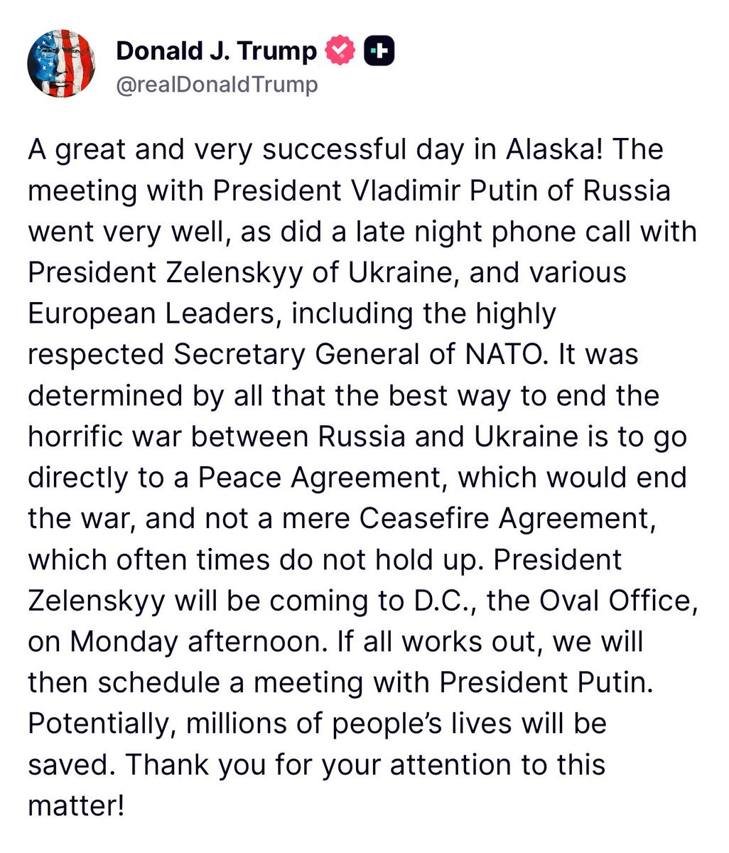 Again, Trump demands something -- here, a ceasefire. Again, Zelensky agrees. Again, Putin spits in his face.

And instead of getting angry at Putin, Trump submits to his position - no ceasefire till all issues are solved,  which lets Putin drag out talks while continuing the war.