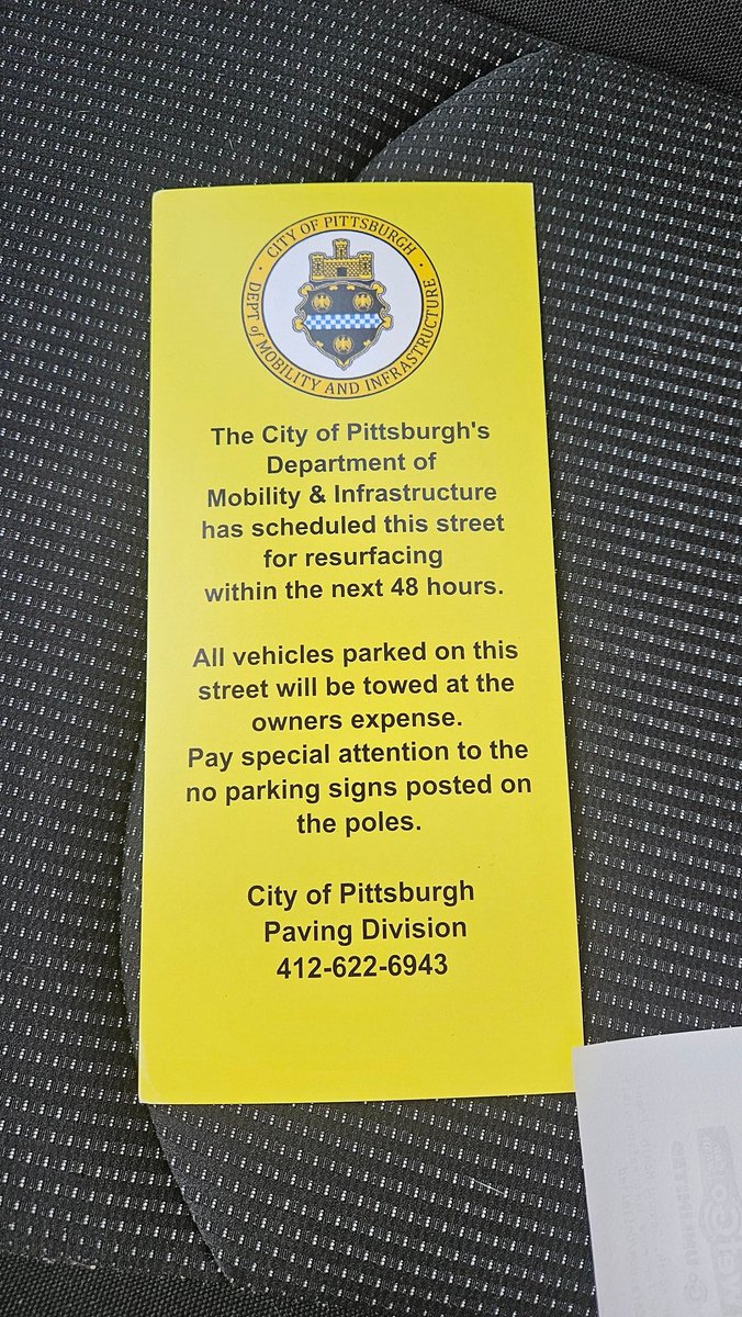 Hey <a href="/Pittsburgh/">City of Pittsburgh</a> how about you actually post the signs on the poles telling us when before you start sticking these on cars. 
#cityofpittsburgh
#thisiswhythingsgobad