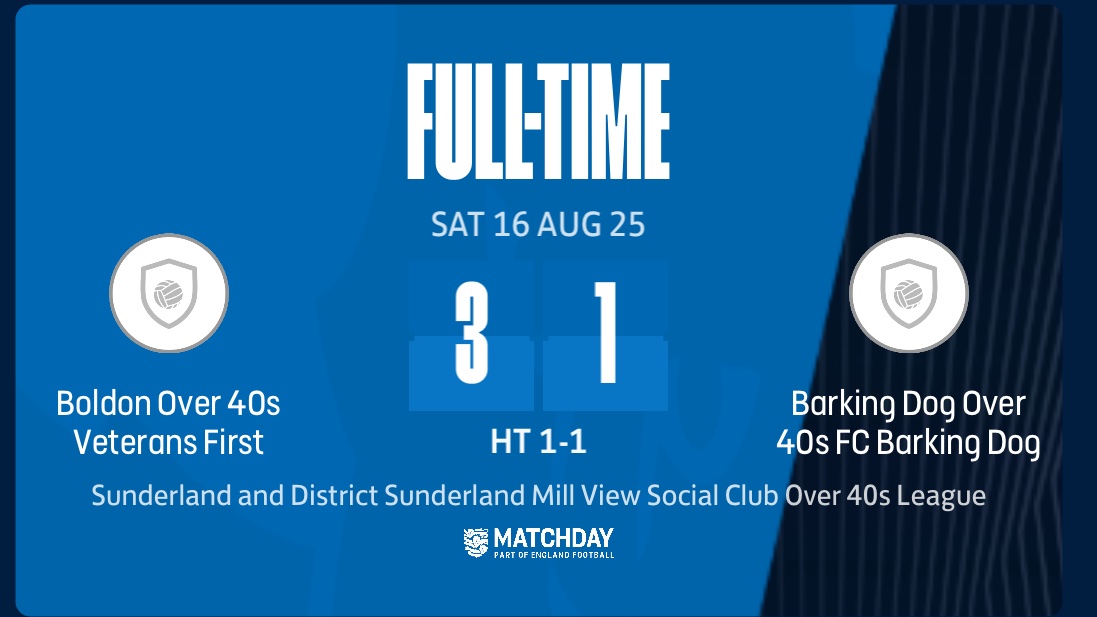 Kicking of the season with +3 against a good Barking Dog side.

Goals:
Mark Johnson ⚽️⚽️
Garry McCartney ⚽️
POM - Mark Johnson

Thanks to the The Crown, Boldon Colliery for the 🍻 and bait after the game.
Also a shout out to our new strip sponsor DCM.
Next up - Marden (A)