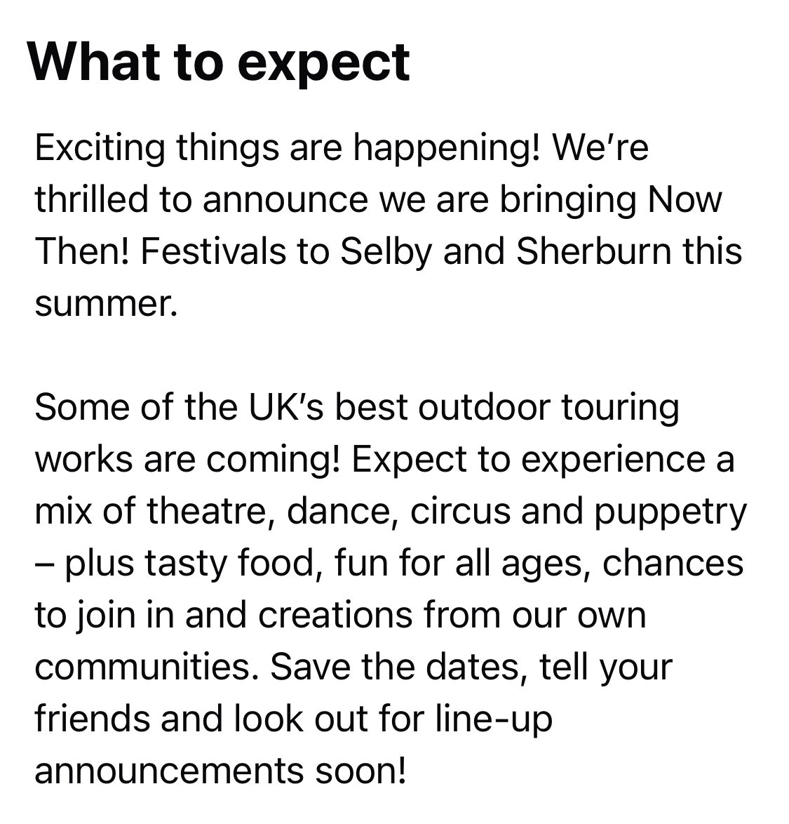 Date for the diary - SUNDAY 
#nowthen!festivalsherburn