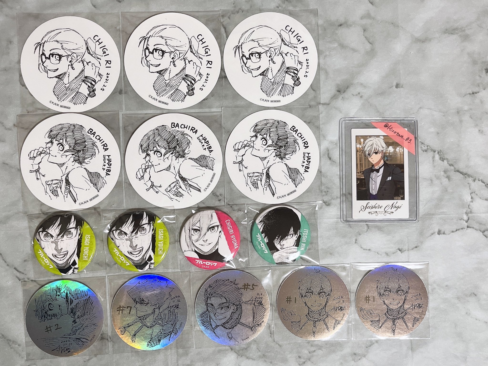 伊勢丹 ブルーロック ブルロ 潔 描き下ろし 缶バッジ ステッカー