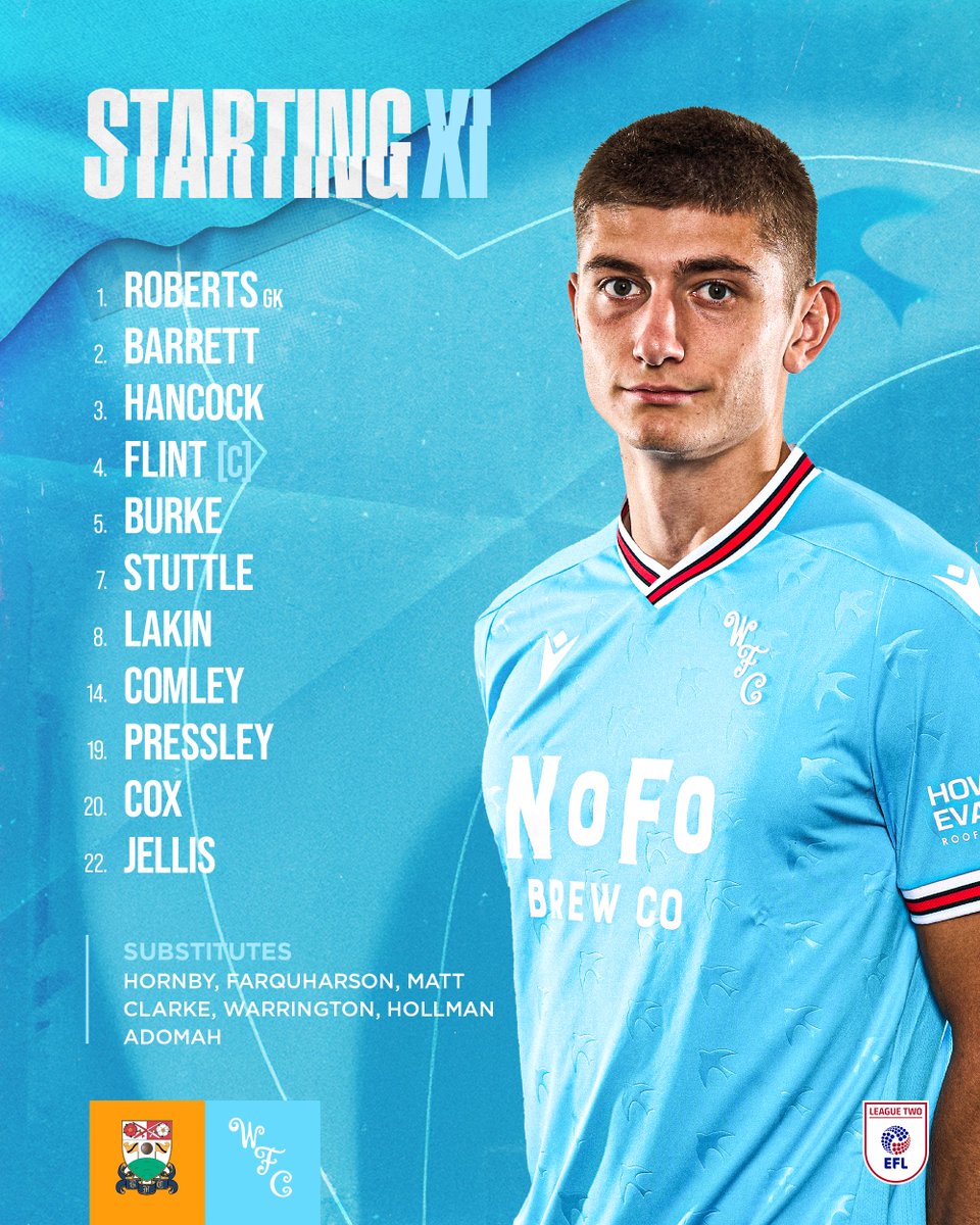 📃 𝐓𝐄𝐀𝐌 𝐍𝐄𝐖𝐒 📃

Today's #Saddlers XI! 🙌