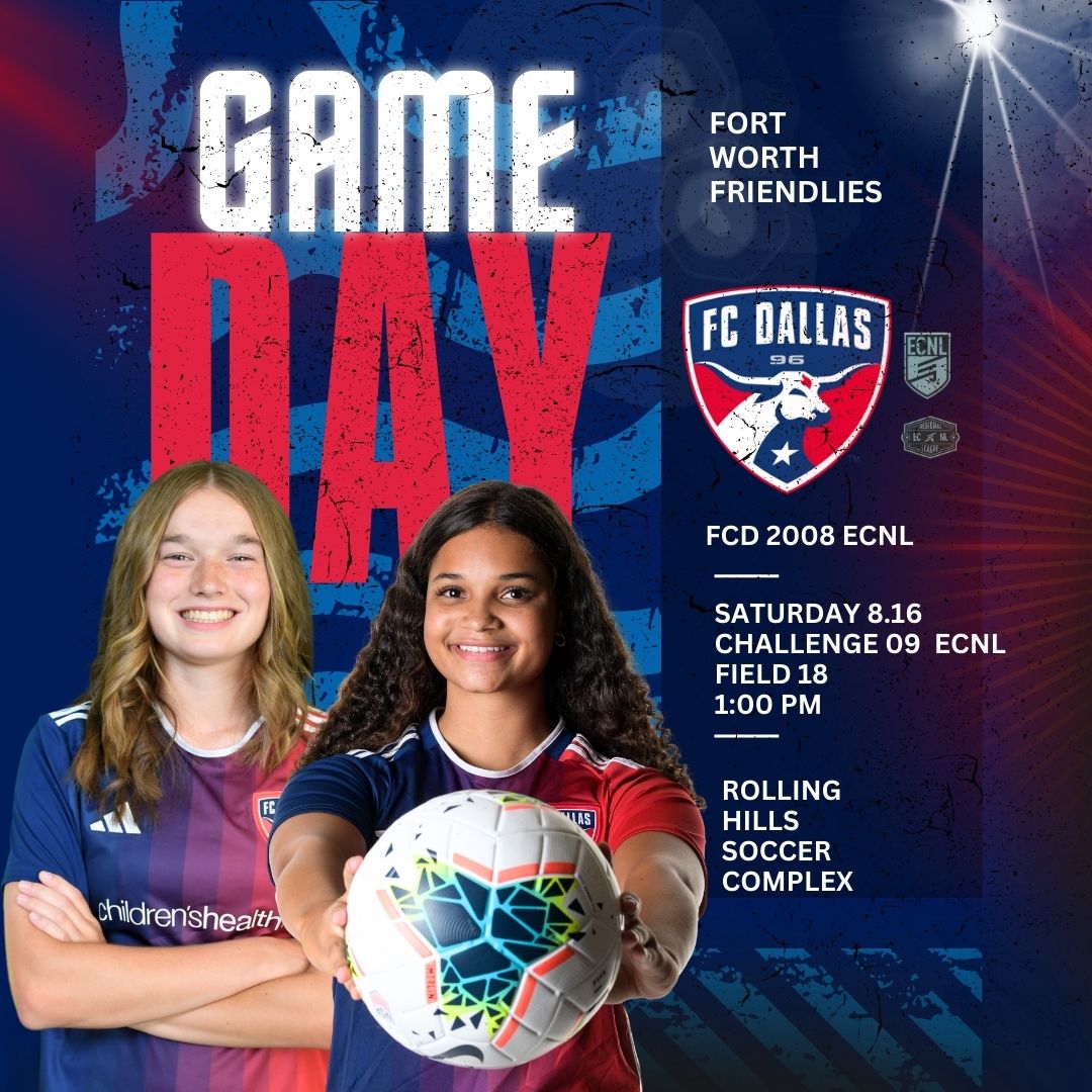 FC Dallas 08g ECNL RL (@fcdallas08gecrl) on Twitter photo 🙌 It's the unofficial start of our season! 🙌 Who's ready for some soccer??? 🙋♀️ We kick off the Fort Worth Friendlies with a match-up against Challenge 09 ECNL
⏰ 1 pm
📍 Rolling Hills Soccer Complex - Field 14
<a href="/FCDGirlsECNL/">FC Dallas Girls ECNL</a> <a href="/FondrenJames/">James Fondren</a> <a href="/matt_martucci/">Matt Martucci</a> 🙌 It's the unofficial start of our season! 🙌 Who's ready for some soccer??? 🙋♀️ We kick off the Fort Worth Friendlies with a match-up against Challenge 09 ECNL
⏰ 1 pm
📍 Rolling Hills Soccer Complex - Field 14
<a href="/FCDGirlsECNL/">FC Dallas Girls ECNL</a> <a href="/FondrenJames/">James Fondren</a> <a href="/matt_martucci/">Matt Martucci</a>