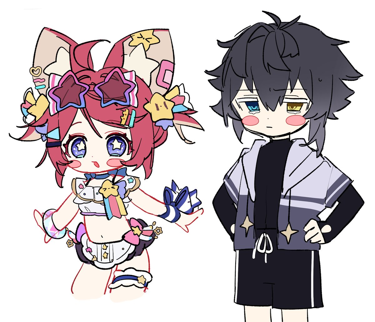 水着衣装を練ってました