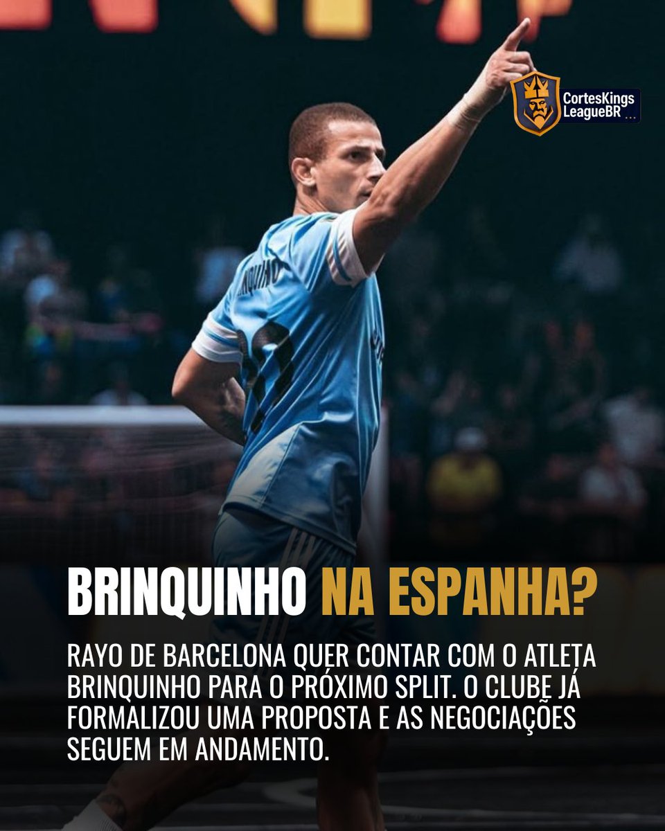 Cortes Kings League BR (@corteskingsbr) on Twitter photo O Rayo de Barcelona colocou Brinquinho na mira para reforçar a sua equipe.
🗞️ <a href="/HenryFreitas14_/">Henry Freitas KLBR</a>
#capimfc #kingsleague #kingsleaguebrasil #kingsworldcup #kingsleagueclips O Rayo de Barcelona colocou Brinquinho na mira para reforçar a sua equipe.
🗞️ <a href="/HenryFreitas14_/">Henry Freitas KLBR</a>
#capimfc #kingsleague #kingsleaguebrasil #kingsworldcup #kingsleagueclips